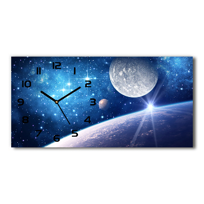 Horizontal wall clock Moon