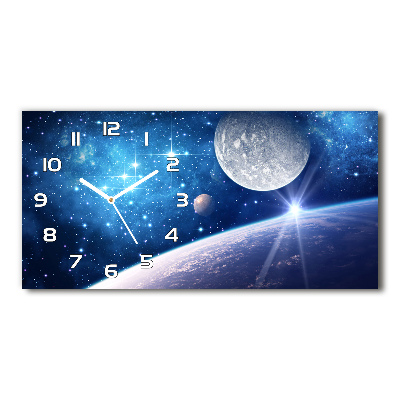 Horizontal wall clock Moon