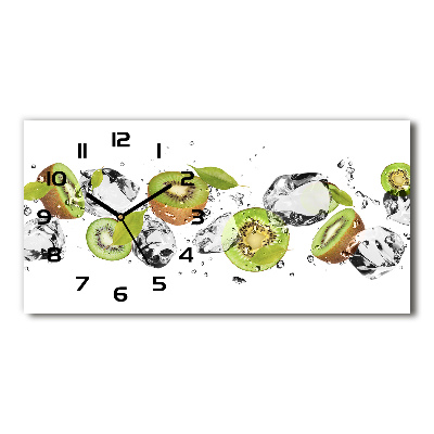 Horizontal wall clock Kiwi and water