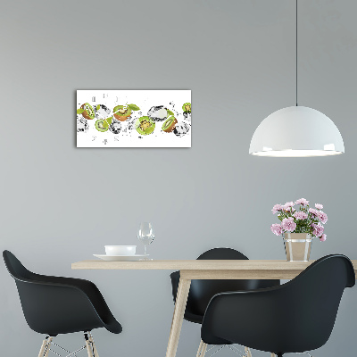 Horizontal wall clock Kiwi and water