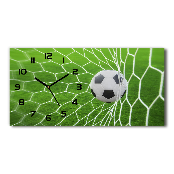 Horizontal rectangular wall clock Ball in the goal