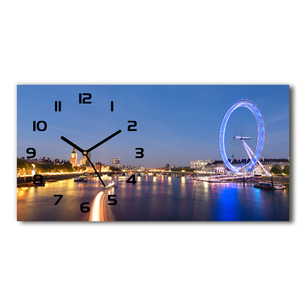 Horizontal rectangular wall clock London Eye London