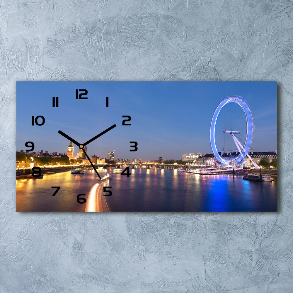 Horizontal rectangular wall clock London Eye London