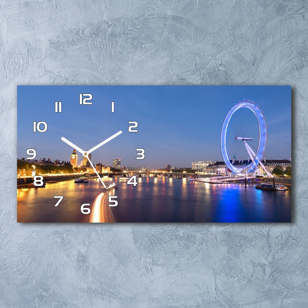 Horizontal rectangular wall clock London Eye London