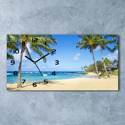 Horizontal wall clock Tropical beach