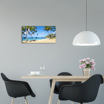 Horizontal wall clock Tropical beach