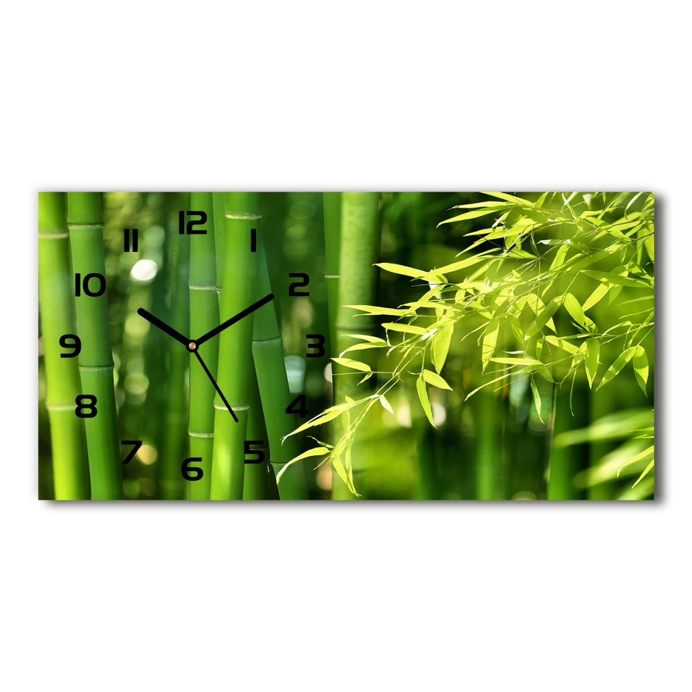 Horizontal wall clock Bamboo