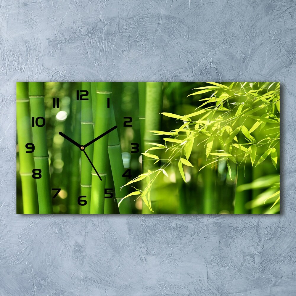 Horizontal wall clock Bamboo