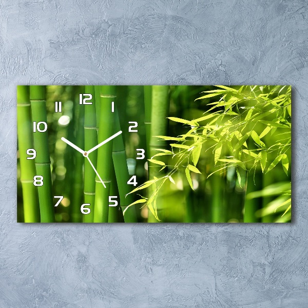 Horizontal wall clock Bamboo