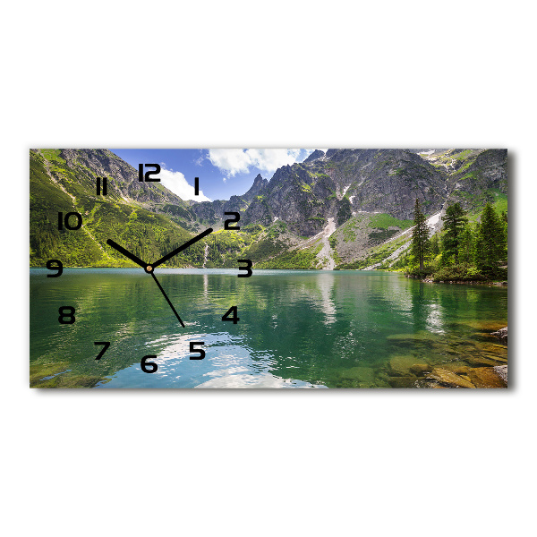 Horizontal rectangular wall clock Morskie Oko Tatry