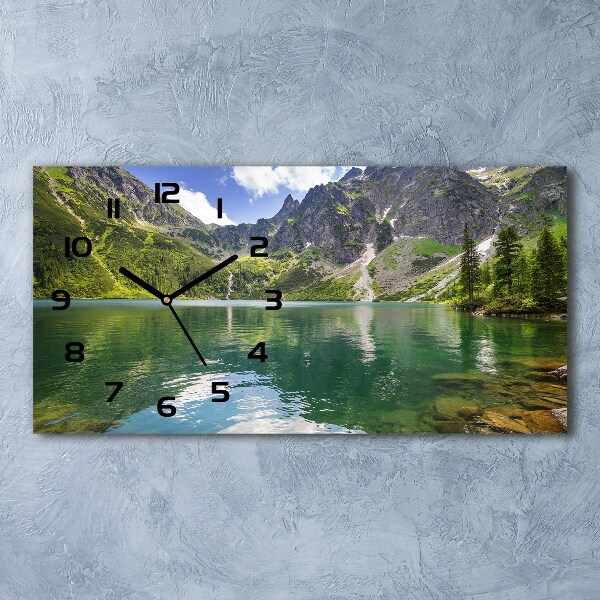 Horizontal rectangular wall clock Morskie Oko Tatry