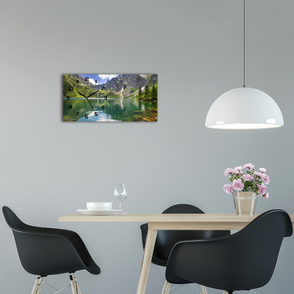 Horizontal rectangular wall clock Morskie Oko Tatry