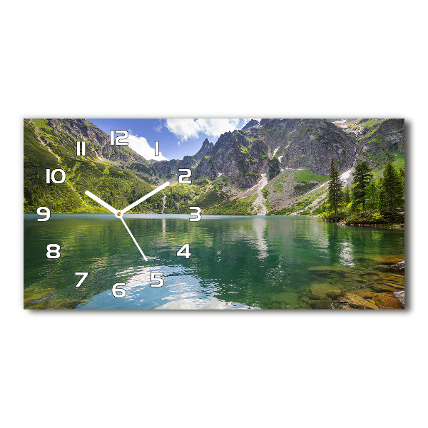 Horizontal rectangular wall clock Morskie Oko Tatry