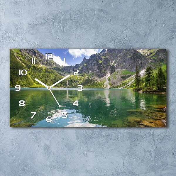 Horizontal rectangular wall clock Morskie Oko Tatry