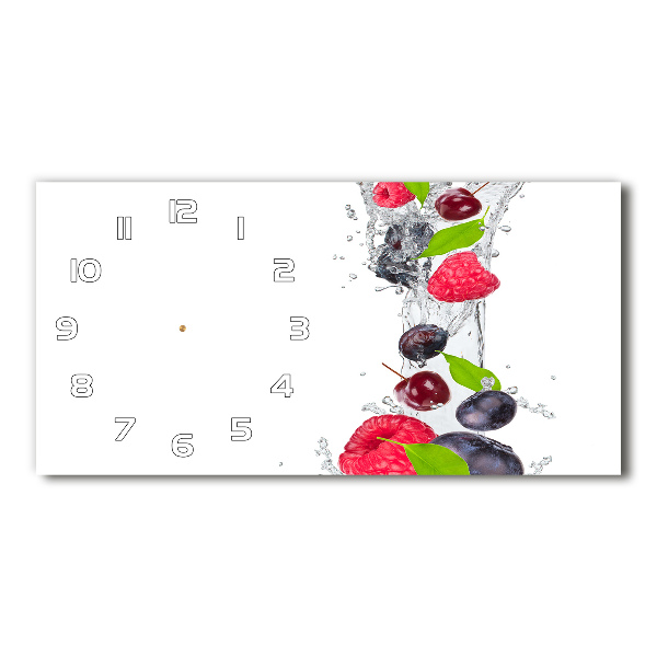 Horizontal wall clock Fruit and water