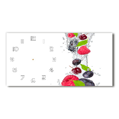 Horizontal wall clock Fruit and water