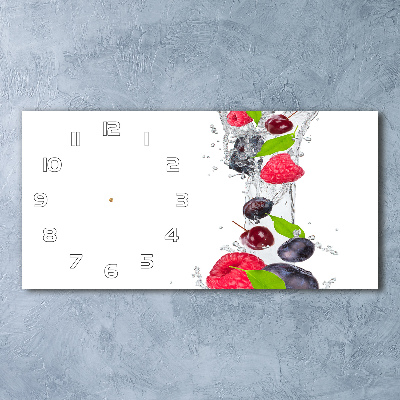 Horizontal wall clock Fruit and water