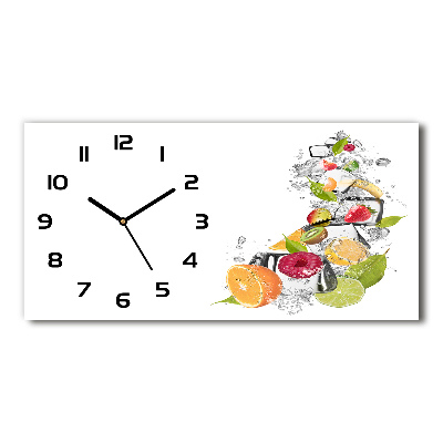 Horizontal wall clock Ice fruit