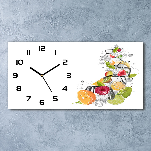 Horizontal wall clock Ice fruit