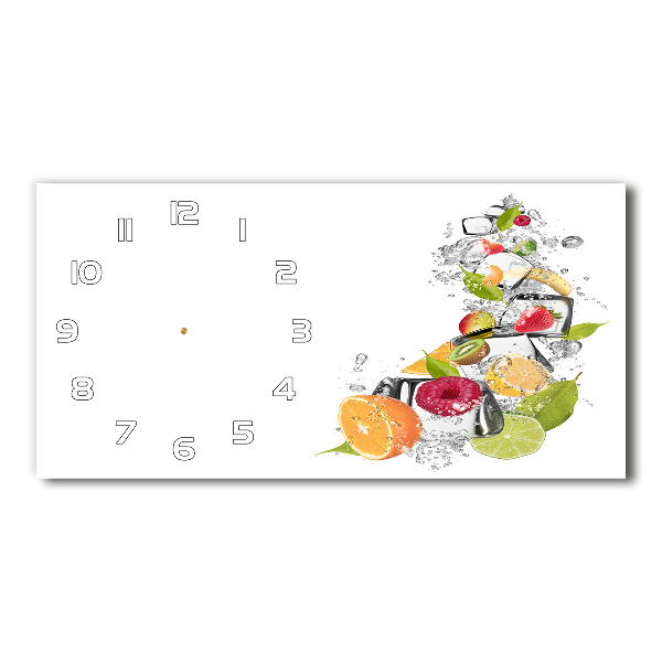 Horizontal wall clock Ice fruit