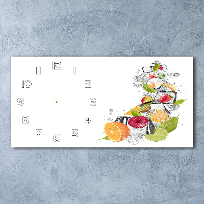 Horizontal wall clock Ice fruit