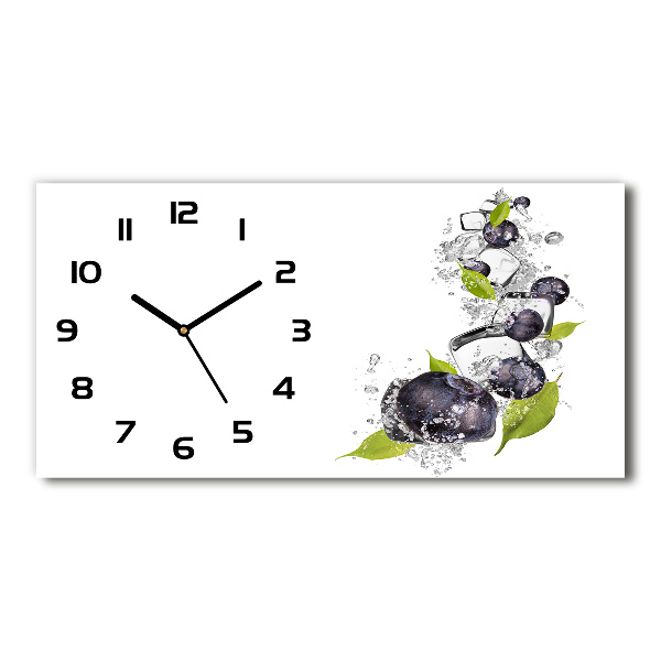 Horizontal wall clock Ice berries