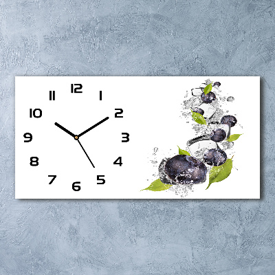 Horizontal wall clock Ice berries