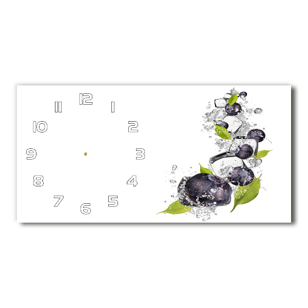 Horizontal wall clock Ice berries