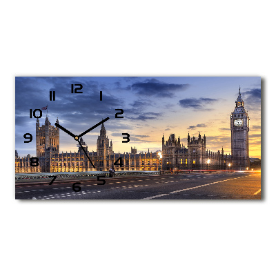 Horizontal rectangular wall clock Big Ben London