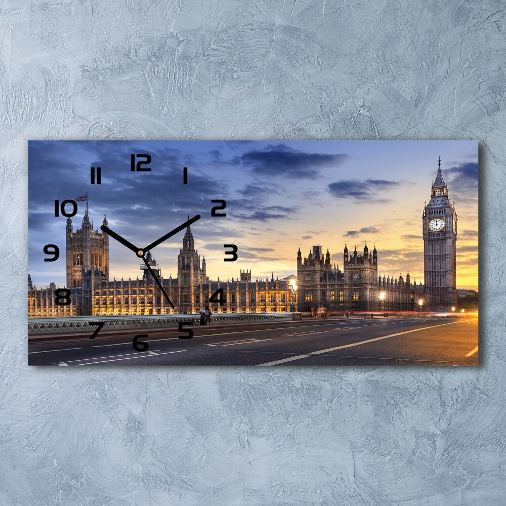 Horizontal rectangular wall clock Big Ben London