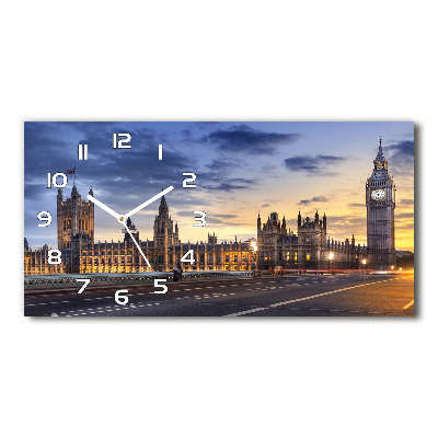 Horizontal rectangular wall clock Big Ben London