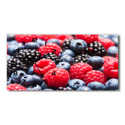 Horizontal rectangular wall clock Forest fruits