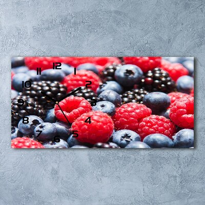 Horizontal rectangular wall clock Forest fruits