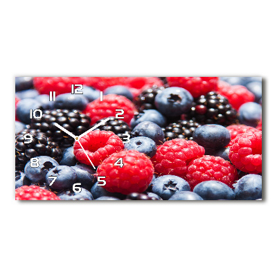 Horizontal rectangular wall clock Forest fruits