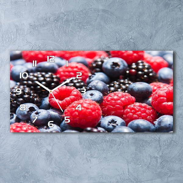 Horizontal rectangular wall clock Forest fruits