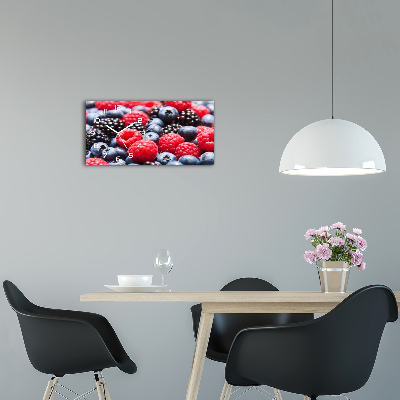 Horizontal rectangular wall clock Forest fruits