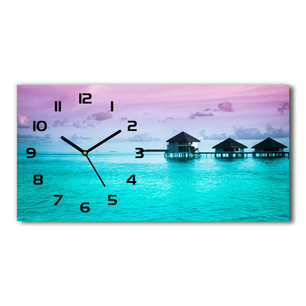 Horizontal wall clock Bungalowy by the water