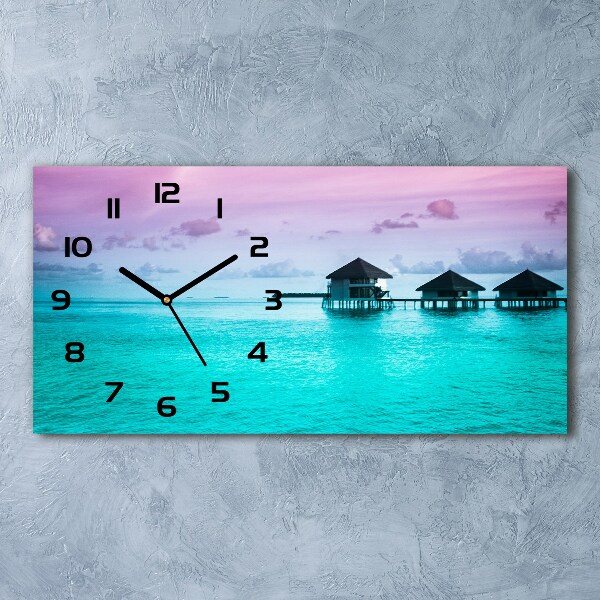 Horizontal wall clock Bungalowy by the water