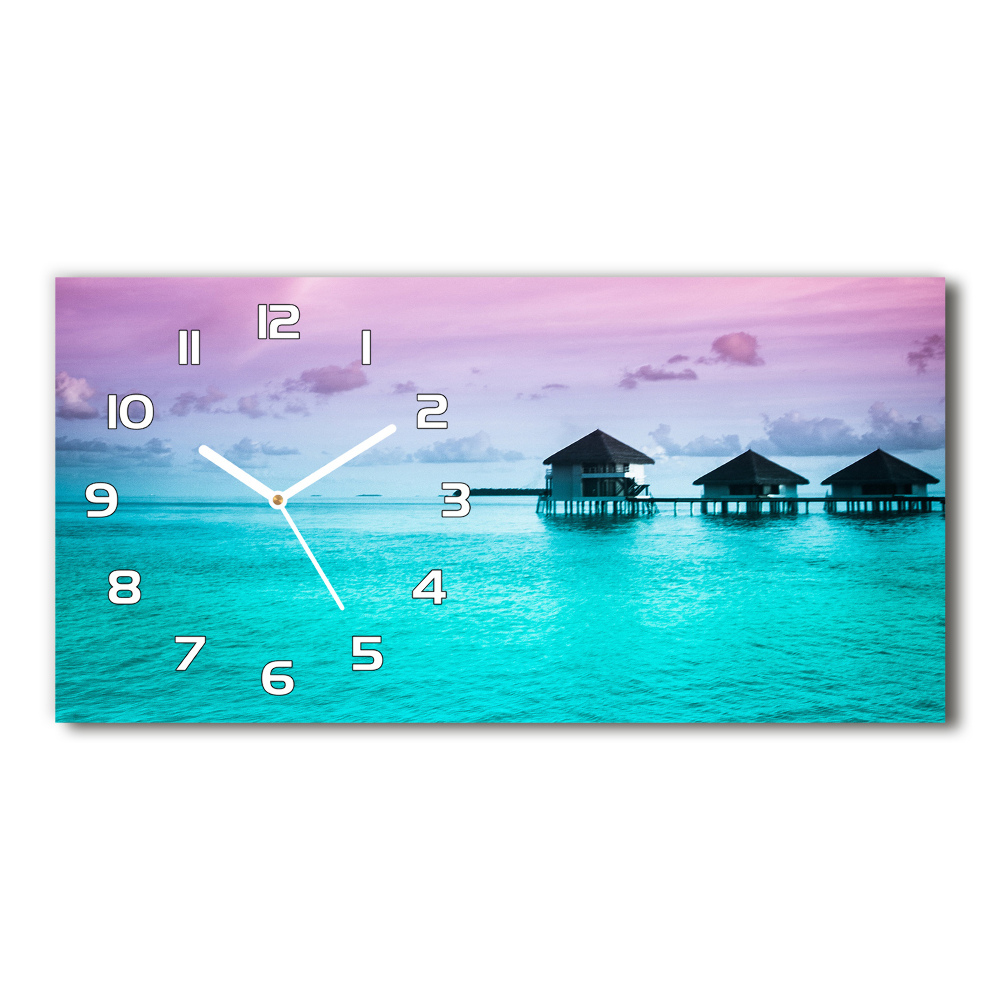 Horizontal wall clock Bungalowy by the water