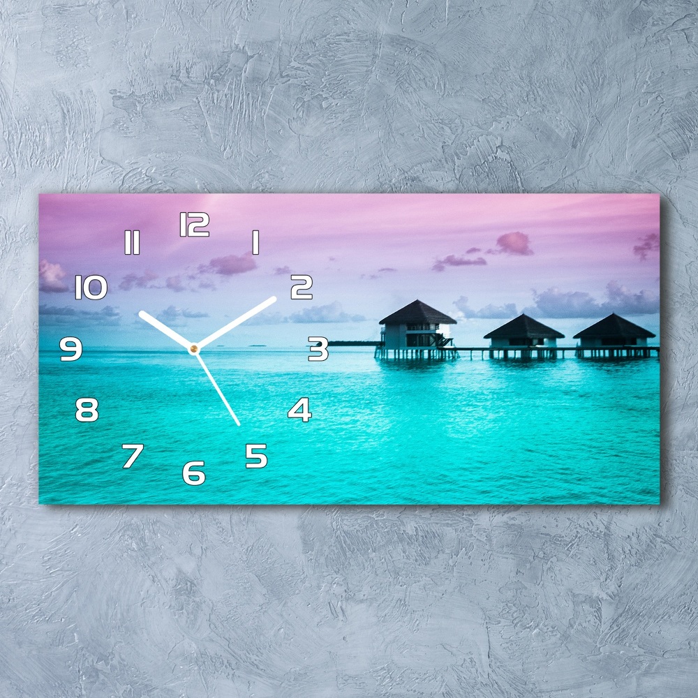 Horizontal wall clock Bungalowy by the water