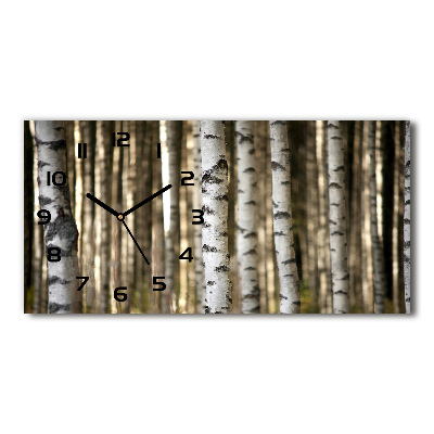 Horizontal wall clock Birch