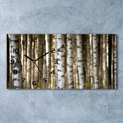 Horizontal wall clock Birch