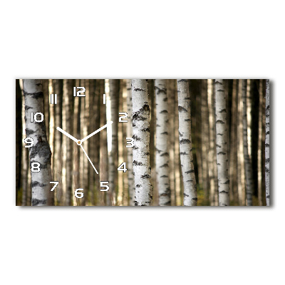 Horizontal wall clock Birch