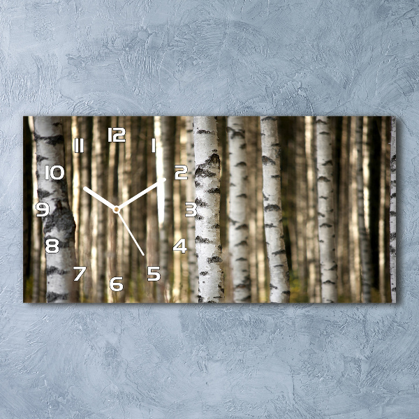 Horizontal wall clock Birch