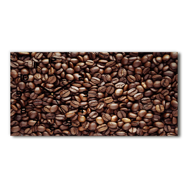 Horizontal rectangular wall clock Coffee beans