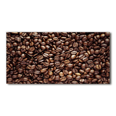 Horizontal rectangular wall clock Coffee beans