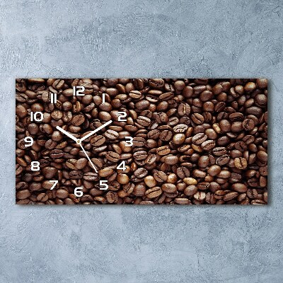 Horizontal rectangular wall clock Coffee beans