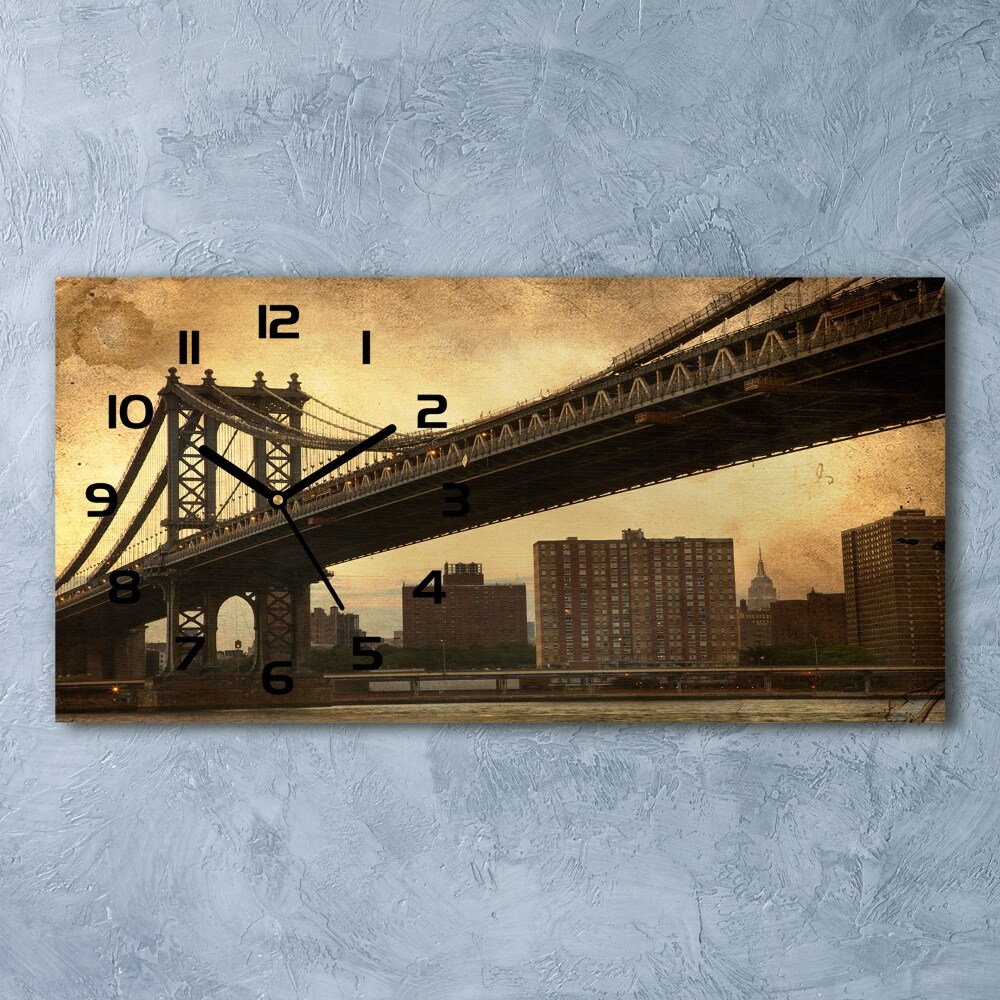 Horizontal wall clock Manhattan New York