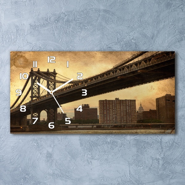 Horizontal wall clock Manhattan New York