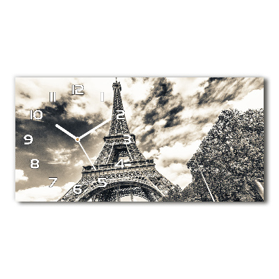 Horizontal wall clock Eiffel Paris tower